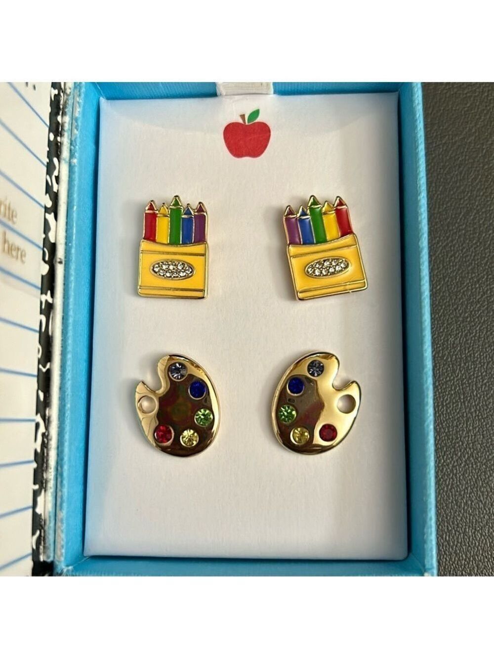 Teacher/artist Earrings, Set of 2 in Gift Box